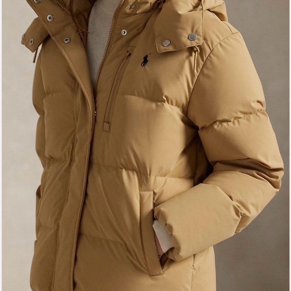 Polo Ralph Lauren - Women’s - Mid-Weight Down Puffer Jacket - Camel - Medium - Picture 12 of 16